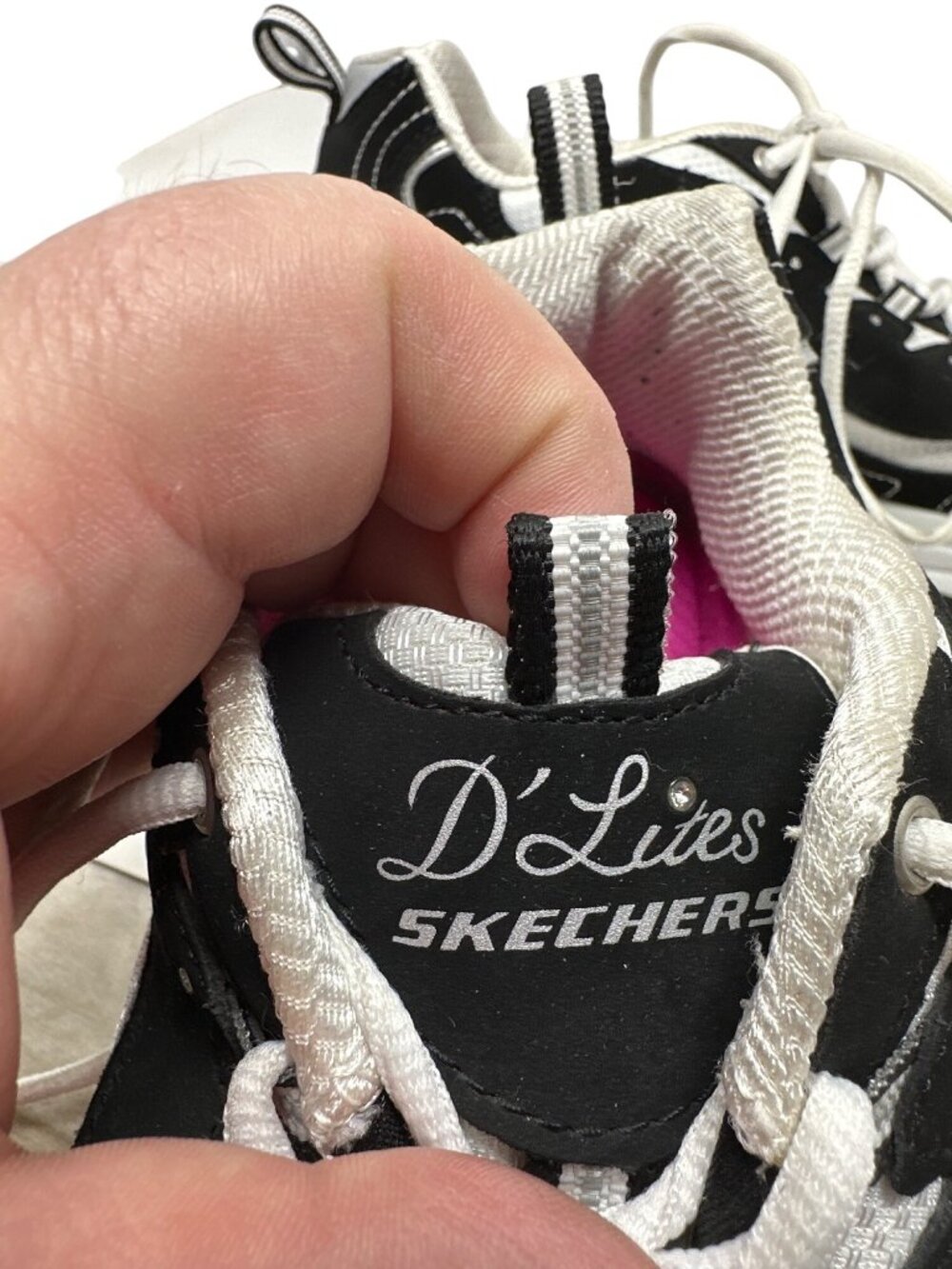 Skechers D'lites Black & White Chunky Sneakers Women's Athletic Shoes Size 11 - Picture 10 of 14